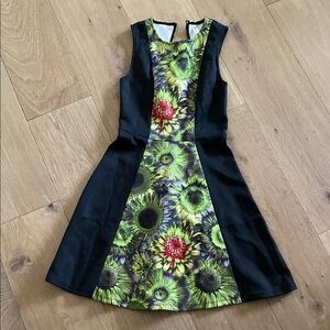 Xhilaration Black and Floral Mini Dress